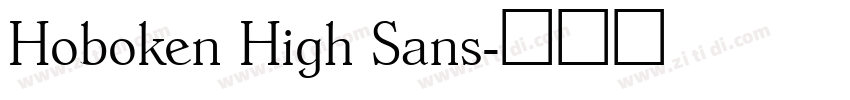 Hoboken High Sans字体转换